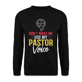 Pasteur Église Ministre Christ Spirituel Jésus - Sweat-shirt Unisexe - noir - Devant - Alina (178cm) & Michal (187cm)