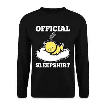 Official sleepshirt chicken - Unisex Sweatshirt - black - Front - Alina (178cm) & Michal (187cm)