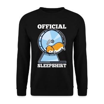 Official sleepshirt Hamster - Unisex Pullover - Schwarz - Vorne - Alina (178cm) & Michal (187cm)