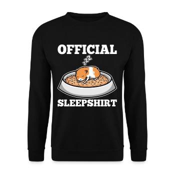 Chemise de nuit officielle Hamster - Sweat-shirt Unisexe - noir - Devant - Alina (178cm) & Michal (187cm)
