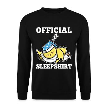 Official sleepshirt chicken - Unisex Sweatshirt - black - Front - Alina (178cm) & Michal (187cm)