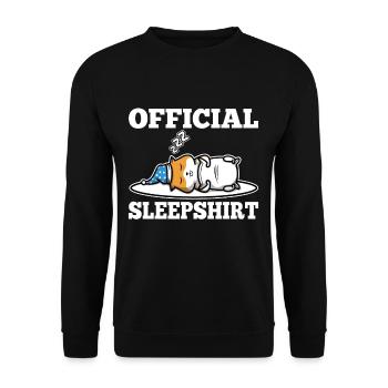 Official sleepshirt Hamster - Unisex Pullover - Schwarz - Vorne - Alina (178cm) & Michal (187cm)