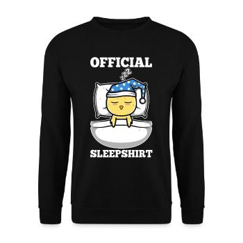 Official sleepshirt chicken - Unisex Sweatshirt - black - Front - Alina (178cm) & Michal (187cm)