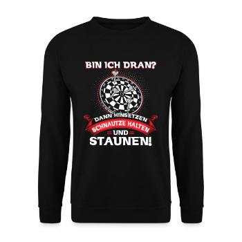Est-ce mon tour de m’asseoir museau Hold étonnement - Sweat-shirt Unisexe - noir - Devant - Alina (178cm) & Michal (187cm)