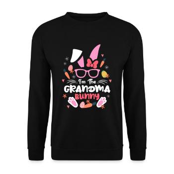 Im The Grandma Rabbit Easter Rabbit Ear Sunglass - Unisex Pullover - Schwarz - Vorne - Alina (178cm) & Michal (187cm)