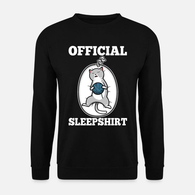 Official sleep shirt cat - Unisex Sweatshirt - black