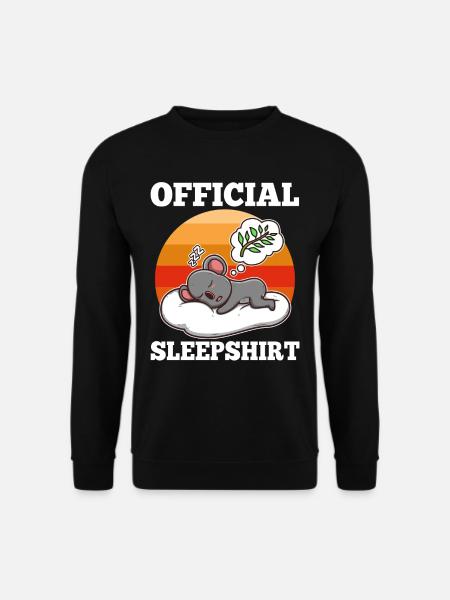 Official Sleeping Shirt Koala - Unisex Sweatshirt - black