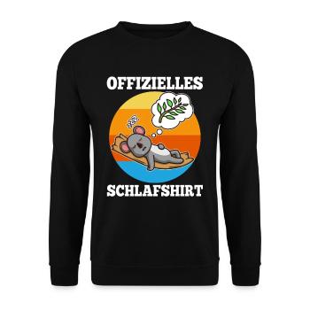 Offizielles schlafshirt Koala - Unisex Pullover - Schwarz - Vorne - Alina (178cm) & Michal (187cm)
