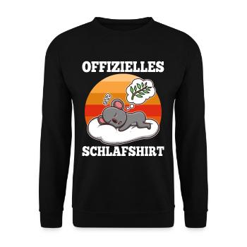 Offizielles schlafshirt Koala - Unisex Pullover - Schwarz - Vorne - Alina (178cm) & Michal (187cm)