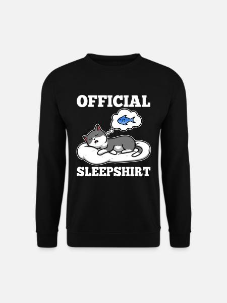 Official sleep shirt cat - Unisex Sweatshirt - black