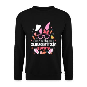 Je suis la fille lapin Lapin Lapin Oreille avec lunettes de soleil - Sweat-shirt Unisexe - noir - Devant - Alina (178cm) & Michal (187cm)