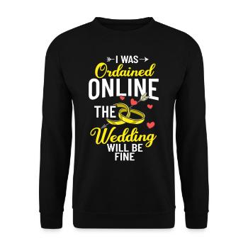 Trauungsleiter Eheoffizier Priester Pfarrer Ehe - Unisex Pullover - Schwarz - Vorne - Alina (178cm) & Michal (187cm)