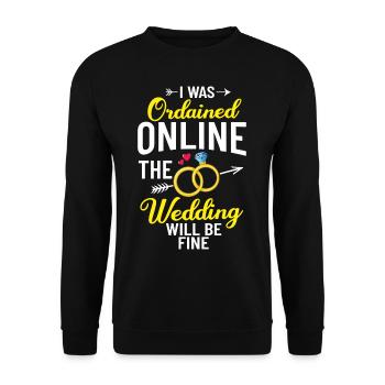 Trauungsleiter Eheoffizier Priester Pfarrer Ehe - Unisex Pullover - Schwarz - Vorne - Alina (178cm) & Michal (187cm)