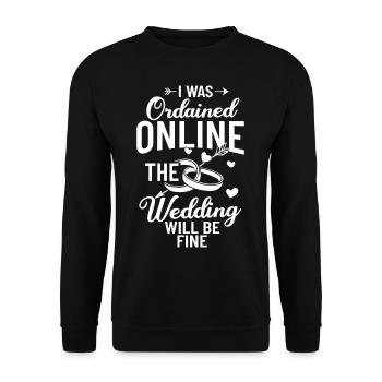 Trauungsleiter Eheoffizier Priester Pfarrer Ehe - Unisex Pullover - Schwarz - Vorne - Alina (178cm) & Michal (187cm)