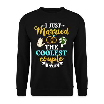 Trauungsleiter Eheoffizier Priester Pfarrer Ehe - Unisex Pullover - Schwarz - Vorne - Alina (178cm) & Michal (187cm)