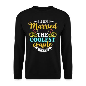 Trauungsleiter Eheoffizier Priester Pfarrer Ehe - Unisex Pullover - Schwarz - Vorne - Alina (178cm) & Michal (187cm)