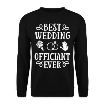 Trauungsleiter Eheoffizier Priester Pfarrer Ehe - Unisex Pullover - Schwarz - Vorne - Alina (178cm) & Michal (187cm)