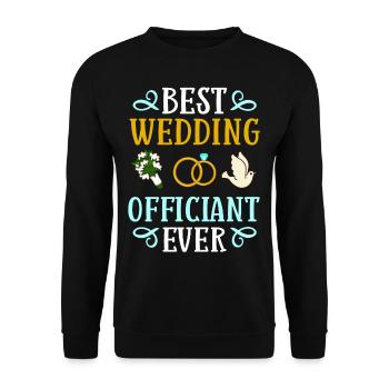 Trauungsleiter Eheoffizier Priester Pfarrer Ehe - Unisex Pullover - Schwarz - Vorne - Alina (178cm) & Michal (187cm)