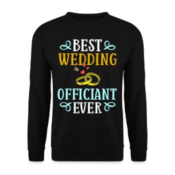 Trauungsleiter Eheoffizier Priester Pfarrer Ehe - Unisex Pullover - Schwarz - Vorne - Alina (178cm) & Michal (187cm)