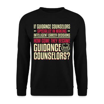Guidance Counselor Intelligent - Unisex Sweatshirt - black - Front - Alina (178cm) & Michal (187cm)