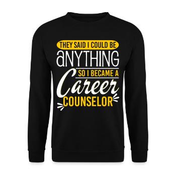 I Became A Career Counselor - Unisex Sweatshirt - black - Front - Alina (178cm) & Michal (187cm)