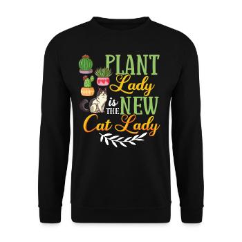 Catcus Cactus Chat Plantes Succulentes Cactus - Sweat-shirt Unisexe - noir - Devant - Alina (178cm) & Michal (187cm)