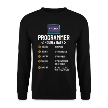 Programmierer Programmieren Computerentwickler Pc - Unisex Pullover - Schwarz - Vorne - Alina (178cm) & Michal (187cm)
