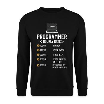Programmierer Programmieren Computerentwickler Pc - Unisex Pullover - Schwarz - Vorne - Alina (178cm) & Michal (187cm)
