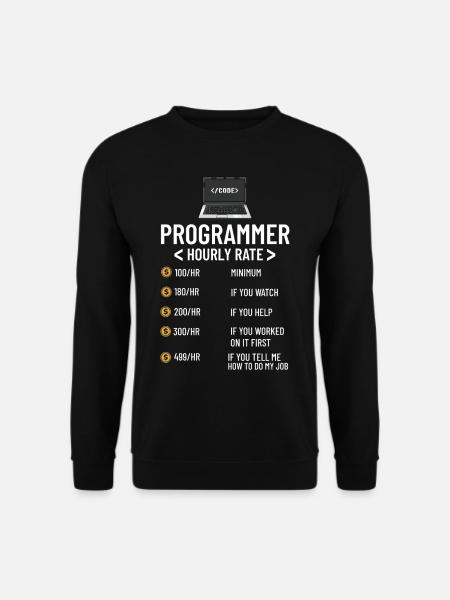 Programmierer Programmieren Computerentwickler Pc - Unisex Pullover - Schwarz