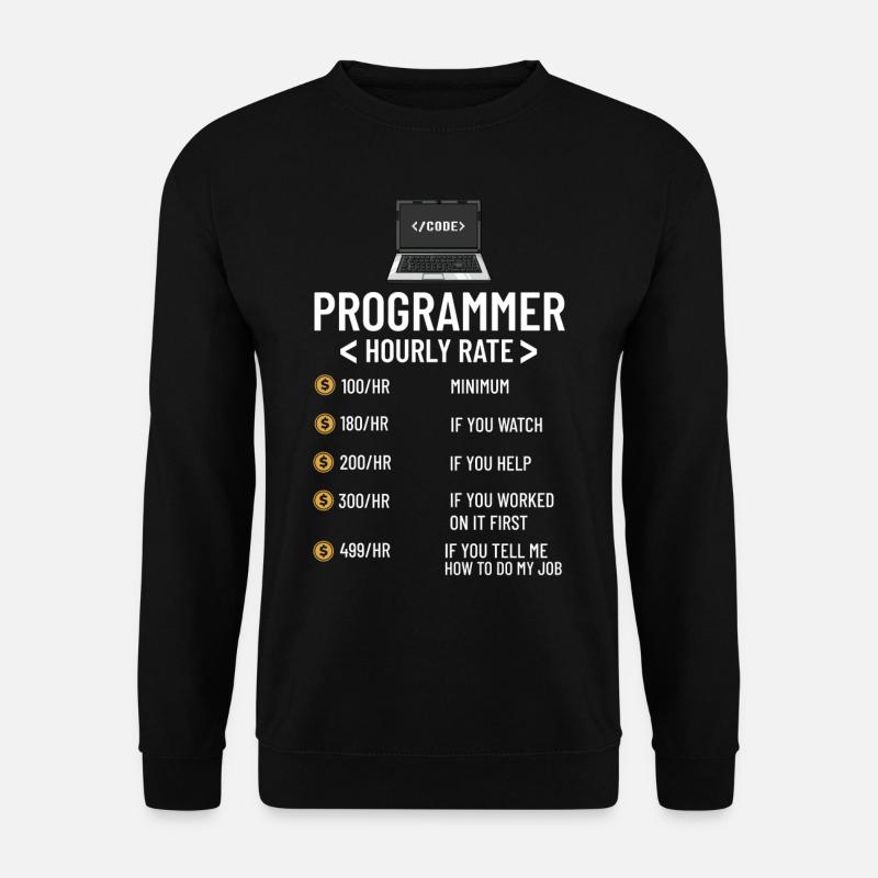 Programmierer Programmieren Computerentwickler Pc - Unisex Pullover - Schwarz