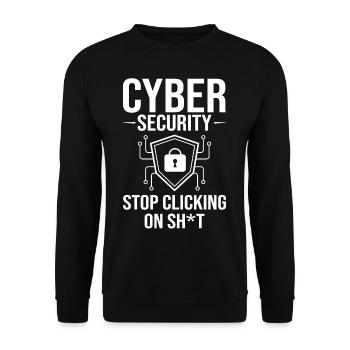 Informations sur la cybersécurité Ordinateur Sicherheit - Sweat-shirt Unisexe - noir - Devant - Alina (178cm) & Michal (187cm)
