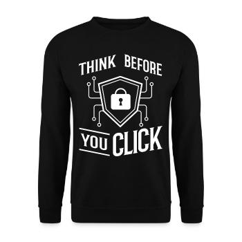 Cyber Security Information Computer Sicherheit - Unisex Pullover - Schwarz - Vorne - Alina (178cm) & Michal (187cm)