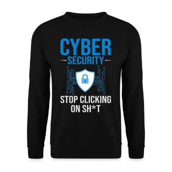 Informations sur la cybersécurité Ordinateur Sicherheit - Sweat-shirt Unisexe - noir - Devant - Alina (178cm) & Michal (187cm)