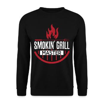 Smokin Grilling Master BBQ Tools - Unisex Sweatshirt - black - Front - Alina (178cm) & Michal (187cm)