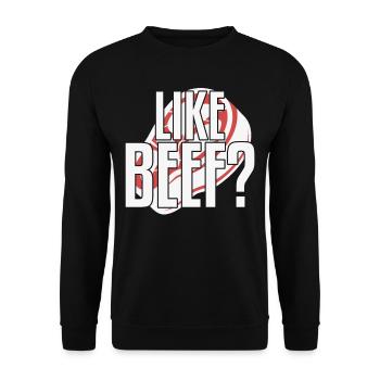 Like Beef Meat Lover BBQ Barbecue - Unisex Sweatshirt - black - Front - Alina (178cm) & Michal (187cm)