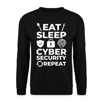 Cyber Security Information Computer Sicherheit - Unisex Pullover - Schwarz - Vorne - Alina (178cm) & Michal (187cm)