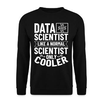 Datenwissenschaftler Data Science Wissenschaft - Unisex Pullover - Schwarz - Vorne - Alina (178cm) & Michal (187cm)