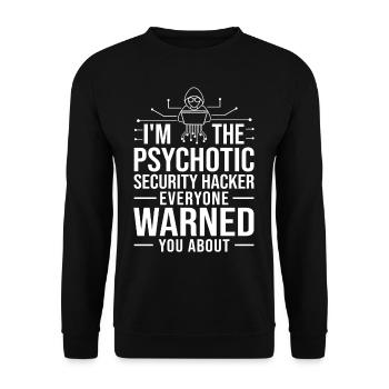 Ethical Hacker Security Computer Hacking - Unisex Sweatshirt - black - Front - Alina (178cm) & Michal (187cm)