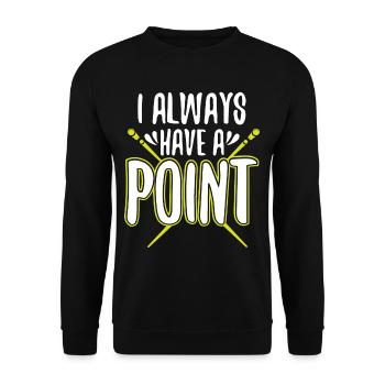 Acupuncture Always A Point - Unisex Sweatshirt - black - Front - Alina (178cm) & Michal (187cm)