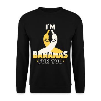 Bananas For You Love Couple - Unisex Sweatshirt - black - Front - Alina (178cm) & Michal (187cm)
