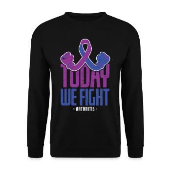 Today We Fight Arthritis Awareness - Unisex Sweatshirt - black - Front - Alina (178cm) & Michal (187cm)