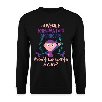 Arthritis Worth A Cure - Unisex Sweatshirt - black - Front - Alina (178cm) & Michal (187cm)