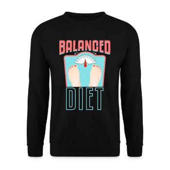Balanced Diet - Unisex Sweatshirt - black - Front - Alina (178cm) & Michal (187cm)