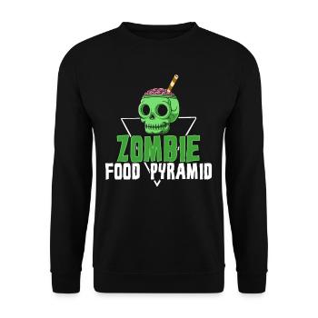 Zombie Food Pyramid Balanced Diet - Unisex Sweatshirt - black - Front - Alina (178cm) & Michal (187cm)