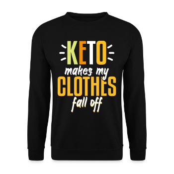 keto Makes My Clothes Fall Off - Unisex Sweatshirt - black - Front - Alina (178cm) & Michal (187cm)