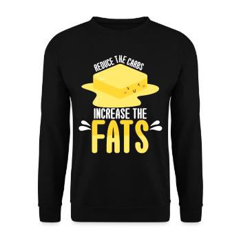 Keto Reduce Carbs Increase Fats - Unisex Sweatshirt - black - Front - Alina (178cm) & Michal (187cm)