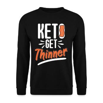 Keto Get Thinner Keto Diet - Unisex Sweatshirt - black - Front - Alina (178cm) & Michal (187cm)