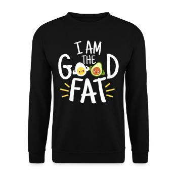 Good Fat Eggs Avocado Keto Diet - Unisex Sweatshirt - black - Front - Alina (178cm) & Michal (187cm)