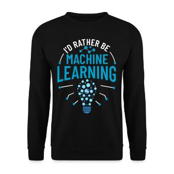 Maschinelles Lernen Künstliche Intelligenz AI - Unisex Pullover - Schwarz - Vorne - Alina (178cm) & Michal (187cm)