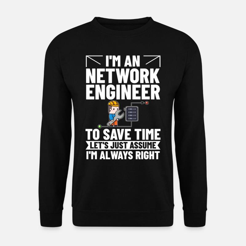 Netzwerkingenieur Network Engineer Computer - Unisex Pullover - Schwarz